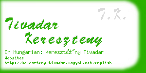 tivadar kereszteny business card